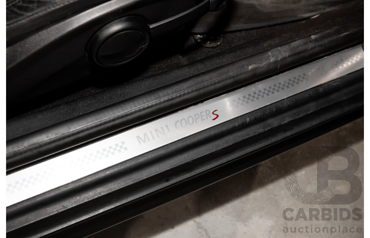 7/2015 Mini Cooper S Cabrio R57 MY14 2d Convertible Midnight Black Metallic Turbo 1.6L