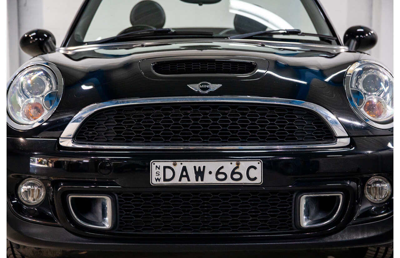 7/2015 Mini Cooper S Cabrio R57 MY14 2d Convertible Midnight Black Metallic Turbo 1.6L