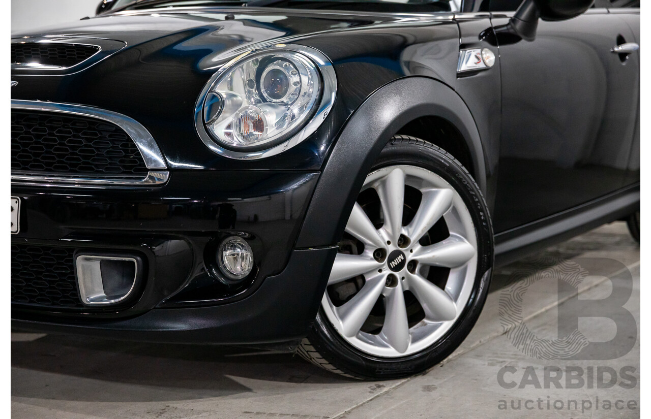 7/2015 Mini Cooper S Cabrio R57 MY14 2d Convertible Midnight Black Metallic Turbo 1.6L