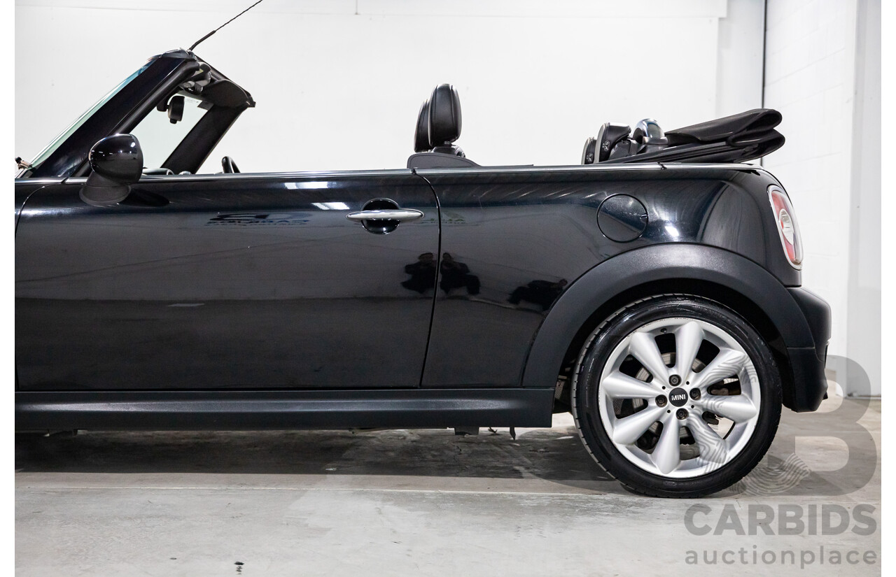 7/2015 Mini Cooper S Cabrio R57 MY14 2d Convertible Midnight Black Metallic Turbo 1.6L