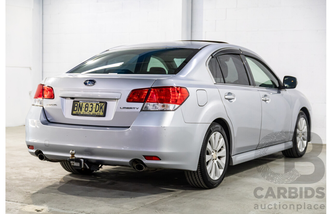 12/2011 Subaru Liberty 3.6R Premium MY12 4d Sedan Ice Silver Metallic 3.6L