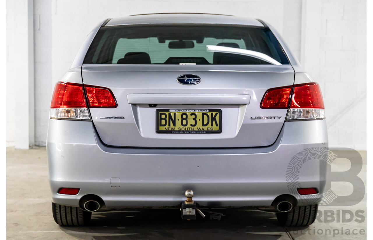 12/2011 Subaru Liberty 3.6R Premium MY12 4d Sedan Ice Silver Metallic 3.6L