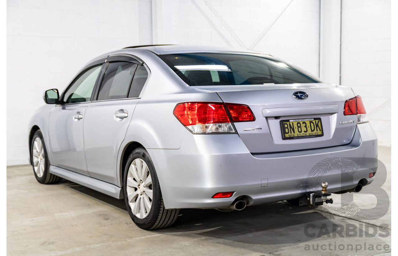 12/2011 Subaru Liberty 3.6R Premium MY12 4d Sedan Ice Silver Metallic 3.6L