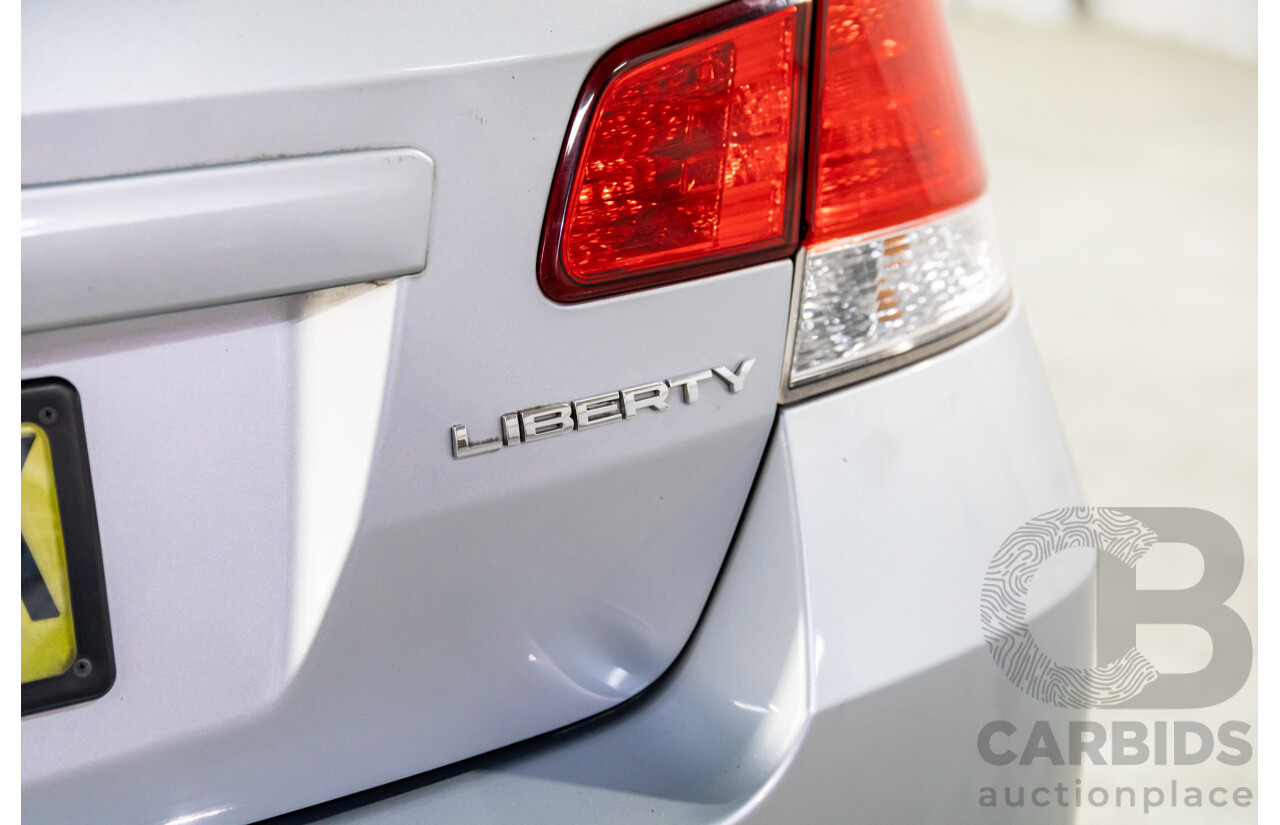 12/2011 Subaru Liberty 3.6R Premium MY12 4d Sedan Ice Silver Metallic 3.6L