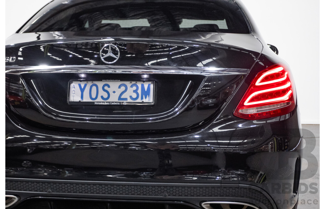 8/2015 Mercedes Benz C250 AMG Line W205 MY16 4d Sedan Obsidian Black Turbo 2.0L