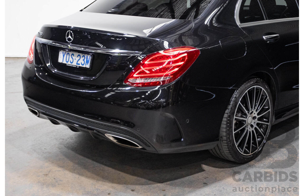 8/2015 Mercedes Benz C250 AMG Line W205 MY16 4d Sedan Obsidian Black Turbo 2.0L