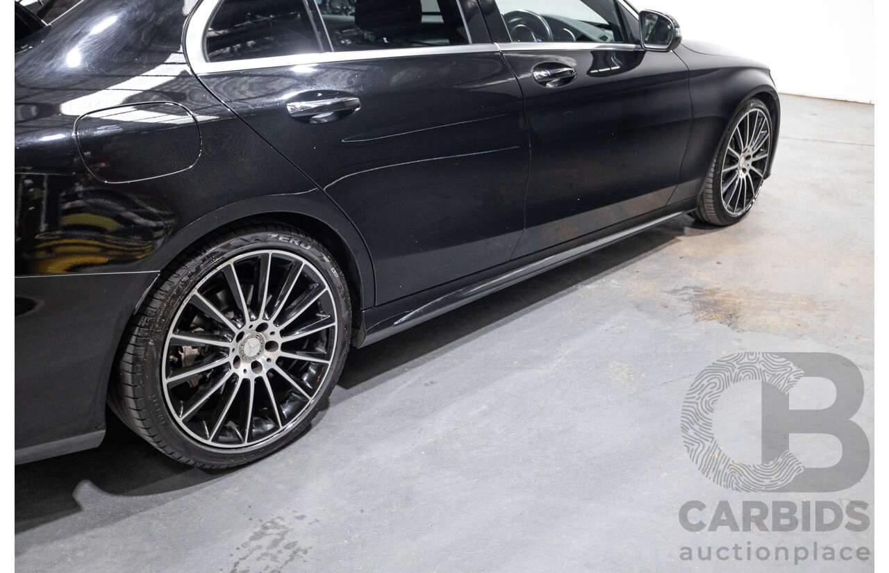 8/2015 Mercedes Benz C250 AMG Line W205 MY16 4d Sedan Obsidian Black Turbo 2.0L