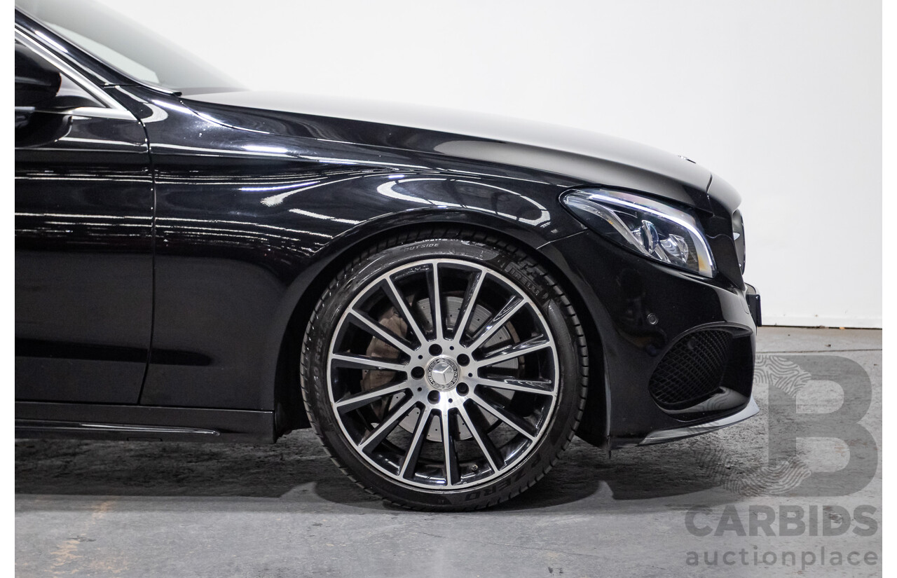 8/2015 Mercedes Benz C250 AMG Line W205 MY16 4d Sedan Obsidian Black Turbo 2.0L