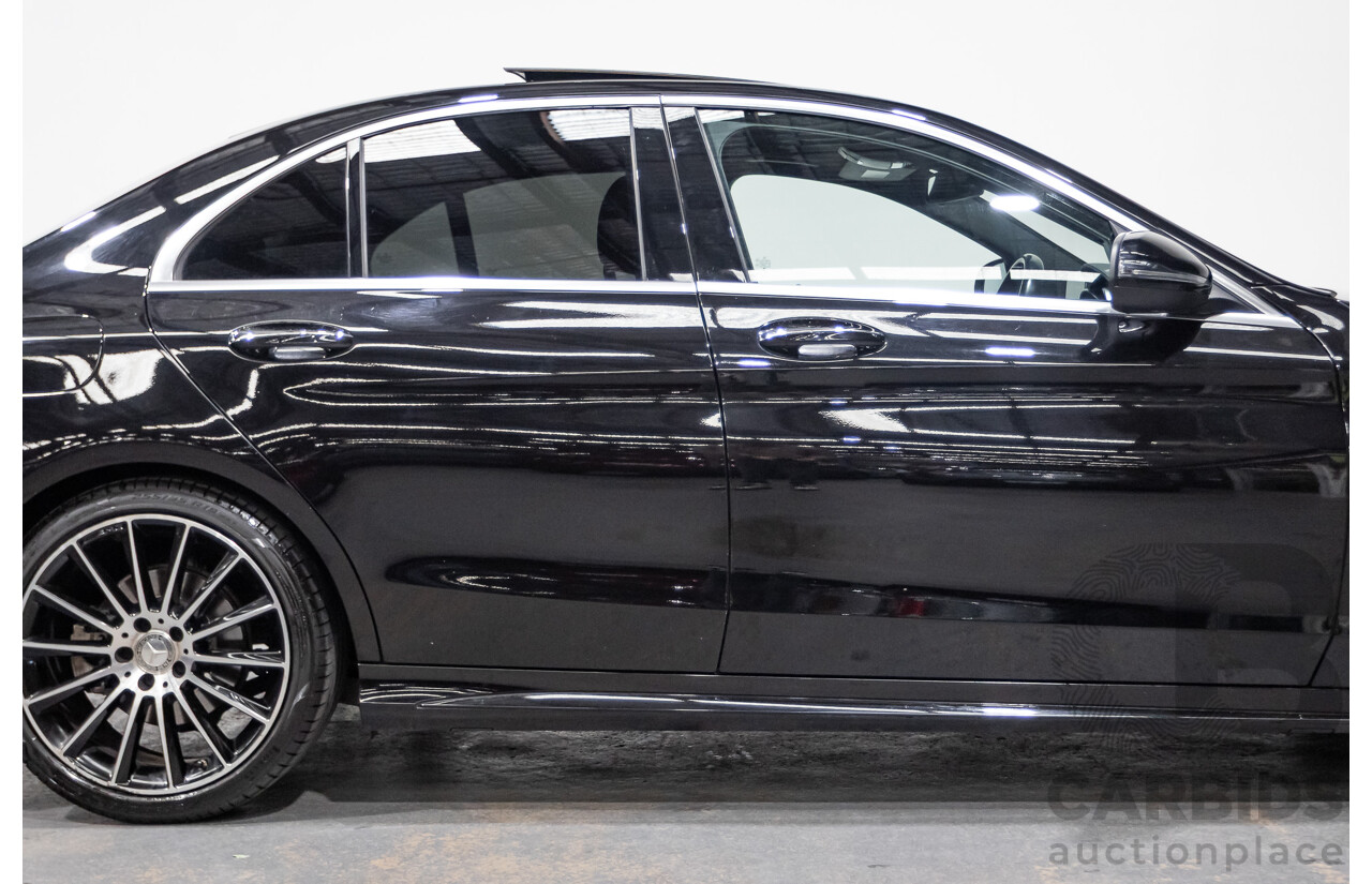 8/2015 Mercedes Benz C250 AMG Line W205 MY16 4d Sedan Obsidian Black Turbo 2.0L
