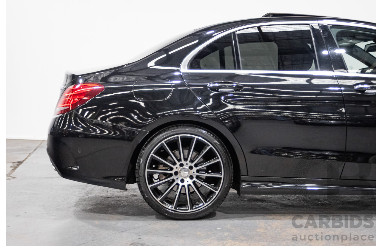 8/2015 Mercedes Benz C250 AMG Line W205 MY16 4d Sedan Obsidian Black Turbo 2.0L