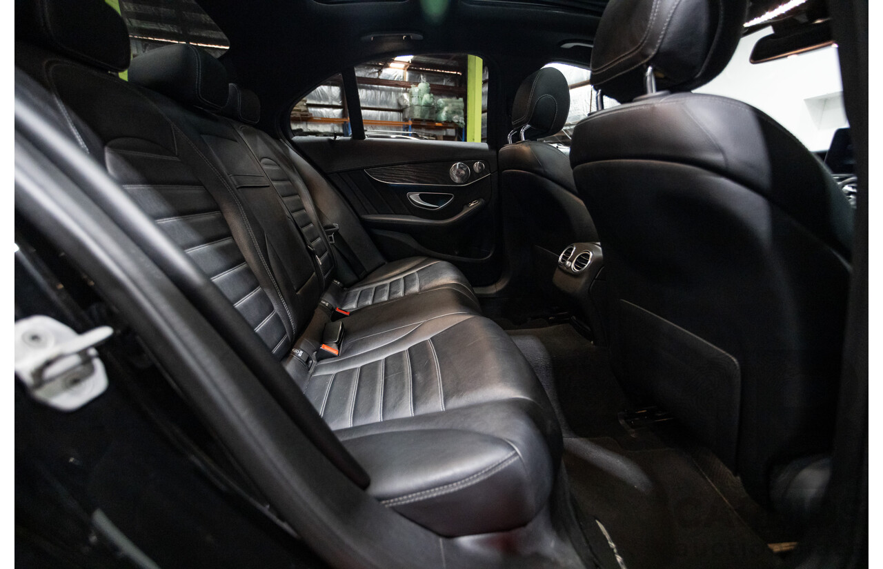 8/2015 Mercedes Benz C250 AMG Line W205 MY16 4d Sedan Obsidian Black Turbo 2.0L