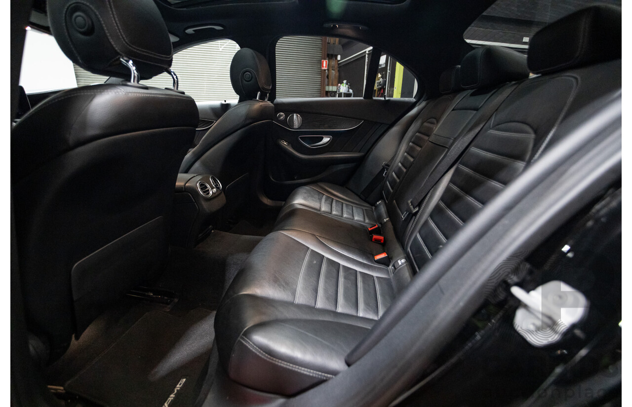 8/2015 Mercedes Benz C250 AMG Line W205 MY16 4d Sedan Obsidian Black Turbo 2.0L