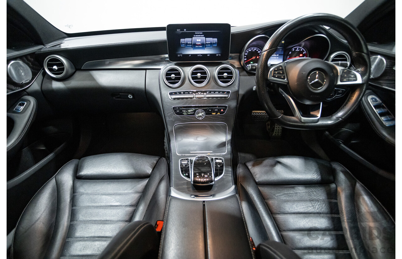 8/2015 Mercedes Benz C250 AMG Line W205 MY16 4d Sedan Obsidian Black Turbo 2.0L