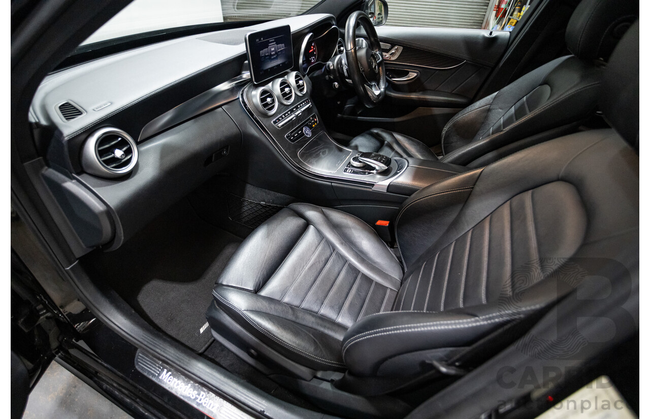 8/2015 Mercedes Benz C250 AMG Line W205 MY16 4d Sedan Obsidian Black Turbo 2.0L