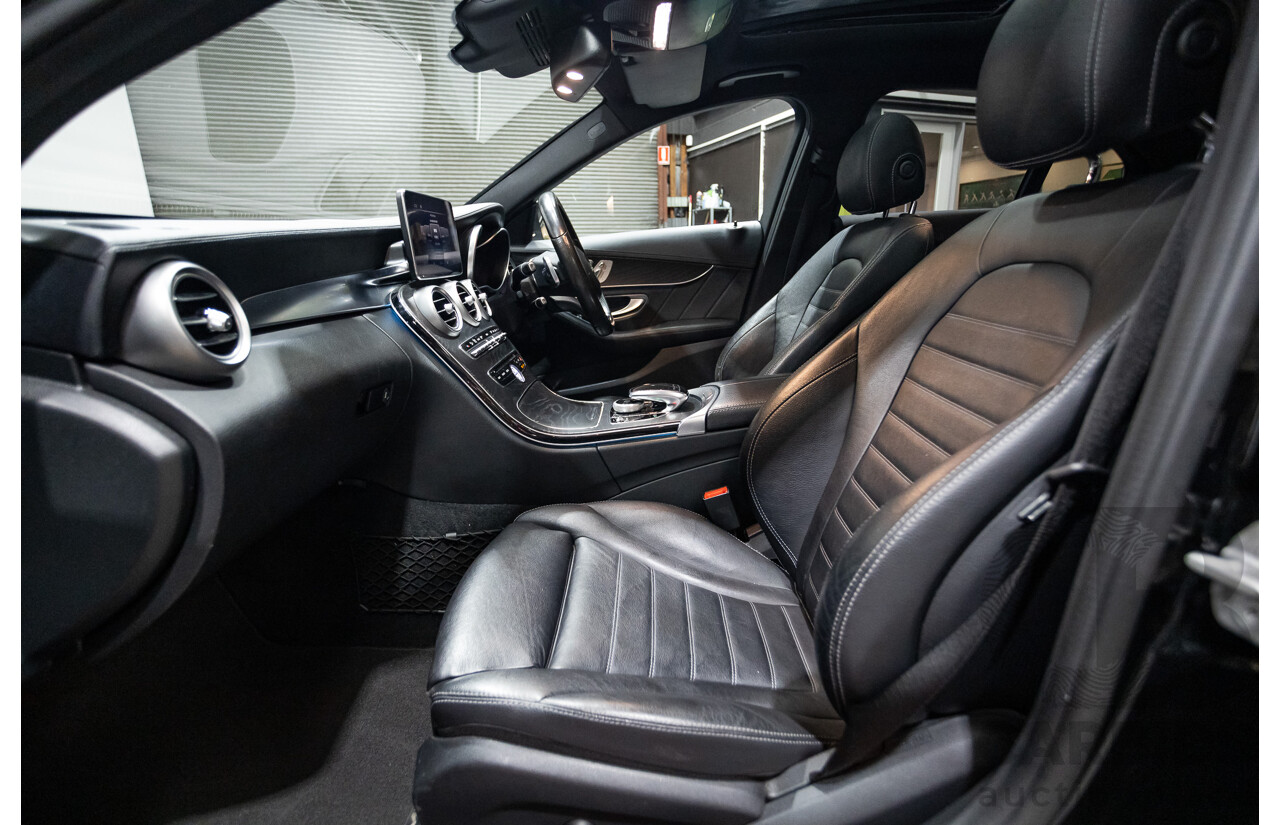 8/2015 Mercedes Benz C250 AMG Line W205 MY16 4d Sedan Obsidian Black Turbo 2.0L