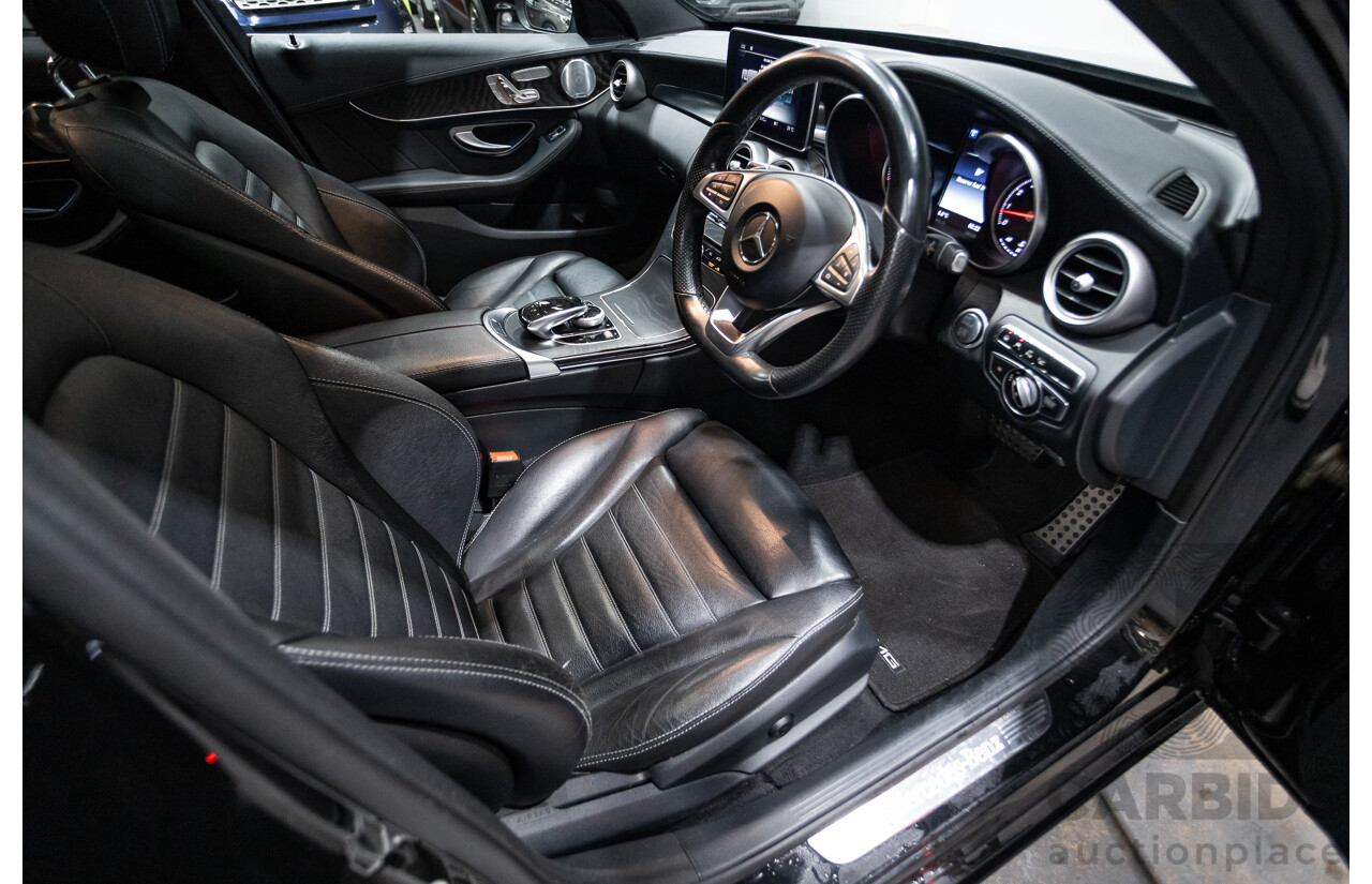 8/2015 Mercedes Benz C250 AMG Line W205 MY16 4d Sedan Obsidian Black Turbo 2.0L