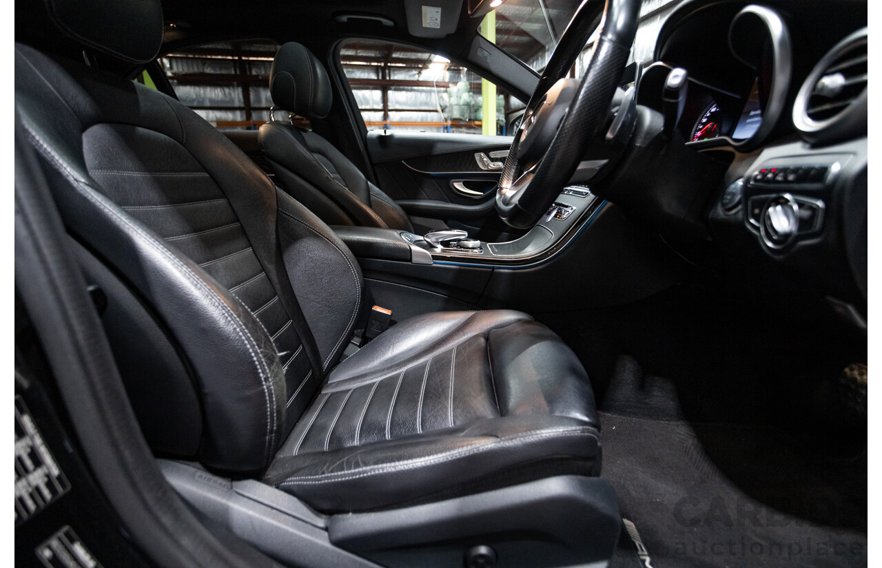 8/2015 Mercedes Benz C250 AMG Line W205 MY16 4d Sedan Obsidian Black Turbo 2.0L