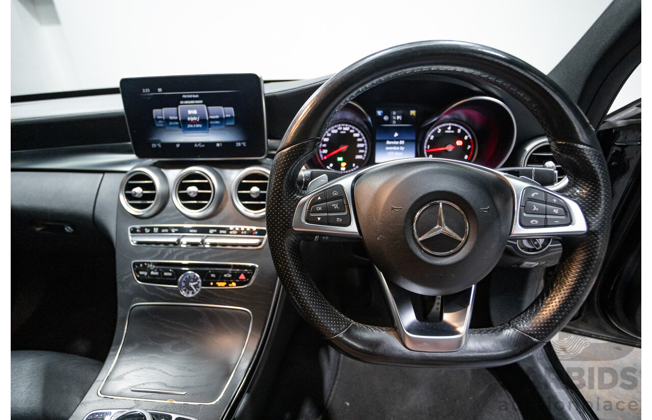 8/2015 Mercedes Benz C250 AMG Line W205 MY16 4d Sedan Obsidian Black Turbo 2.0L