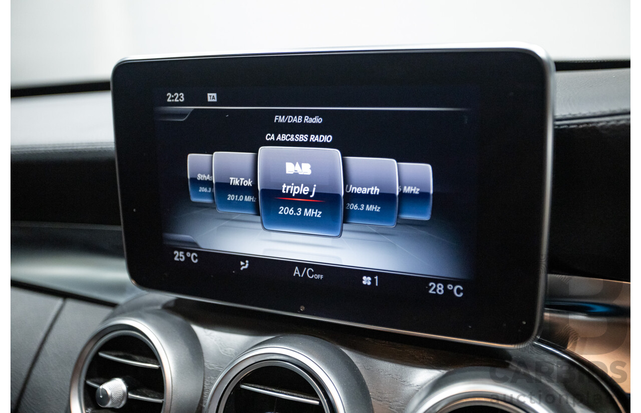 8/2015 Mercedes Benz C250 AMG Line W205 MY16 4d Sedan Obsidian Black Turbo 2.0L