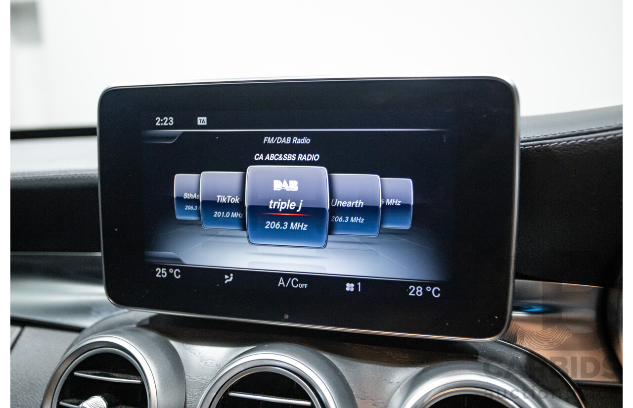 8/2015 Mercedes Benz C250 AMG Line W205 MY16 4d Sedan Obsidian Black Turbo 2.0L