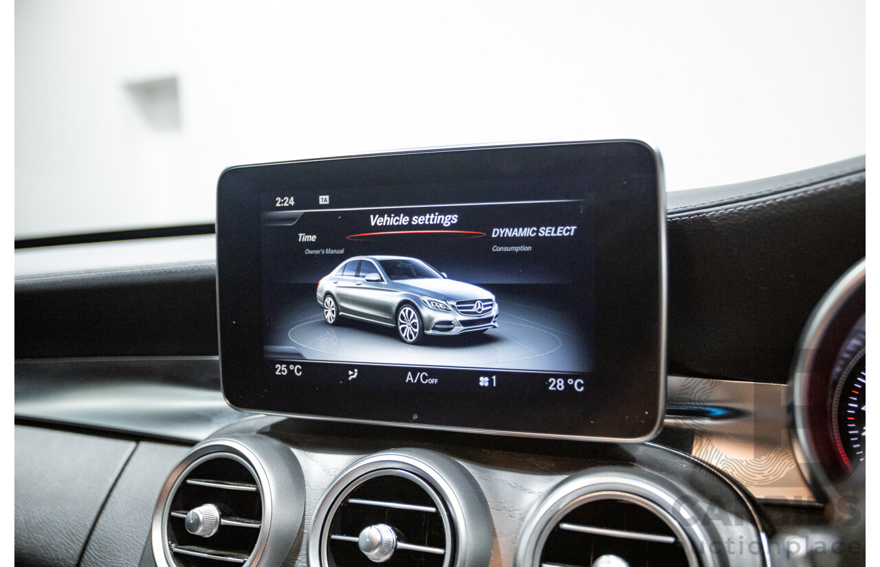 8/2015 Mercedes Benz C250 AMG Line W205 MY16 4d Sedan Obsidian Black Turbo 2.0L