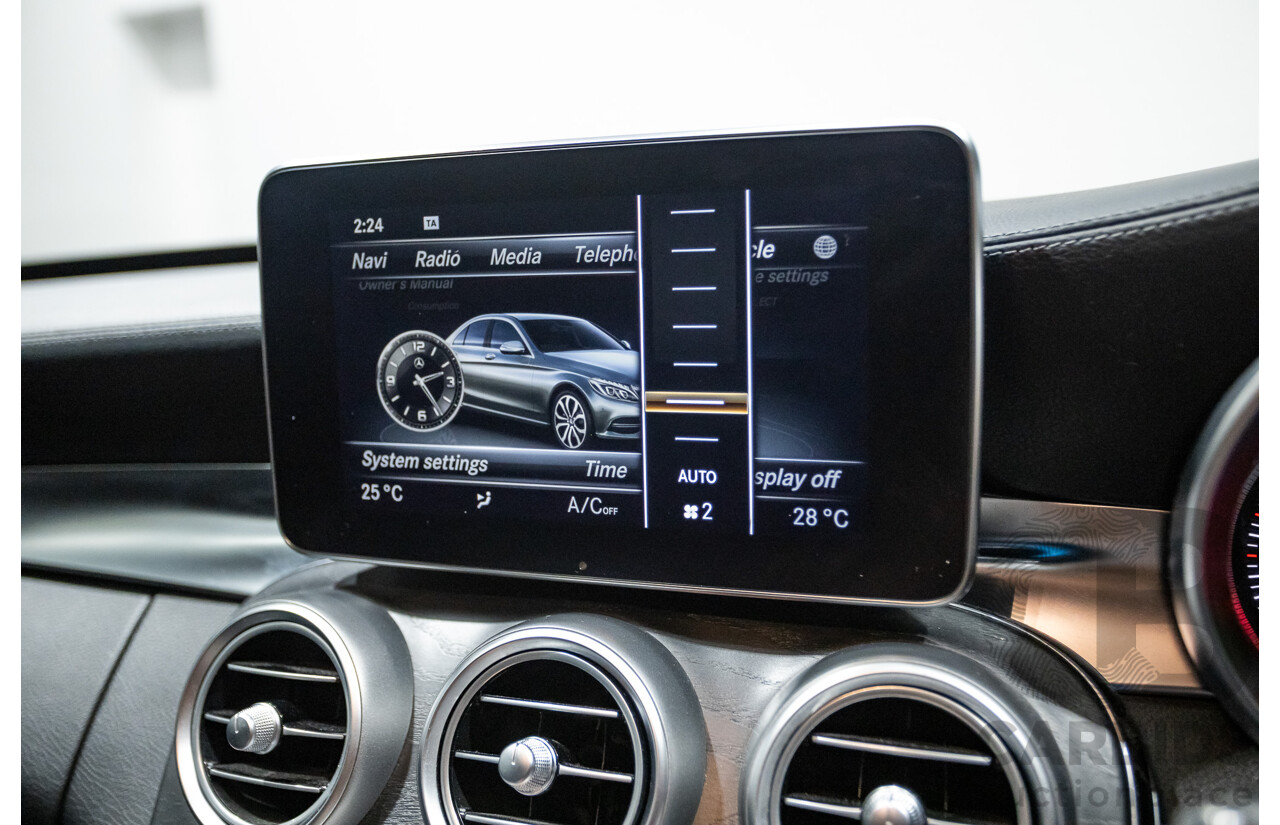 8/2015 Mercedes Benz C250 AMG Line W205 MY16 4d Sedan Obsidian Black Turbo 2.0L