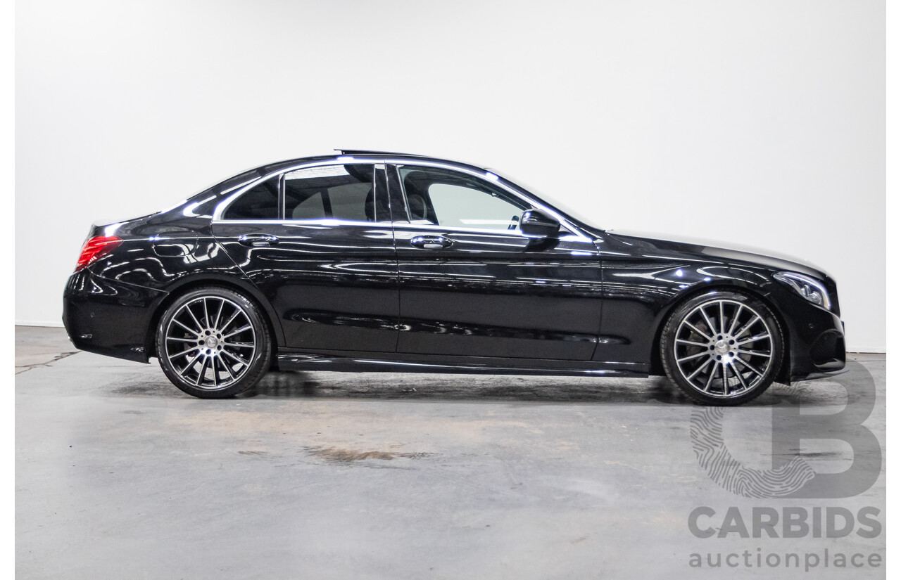 8/2015 Mercedes Benz C250 AMG Line W205 MY16 4d Sedan Obsidian Black Turbo 2.0L