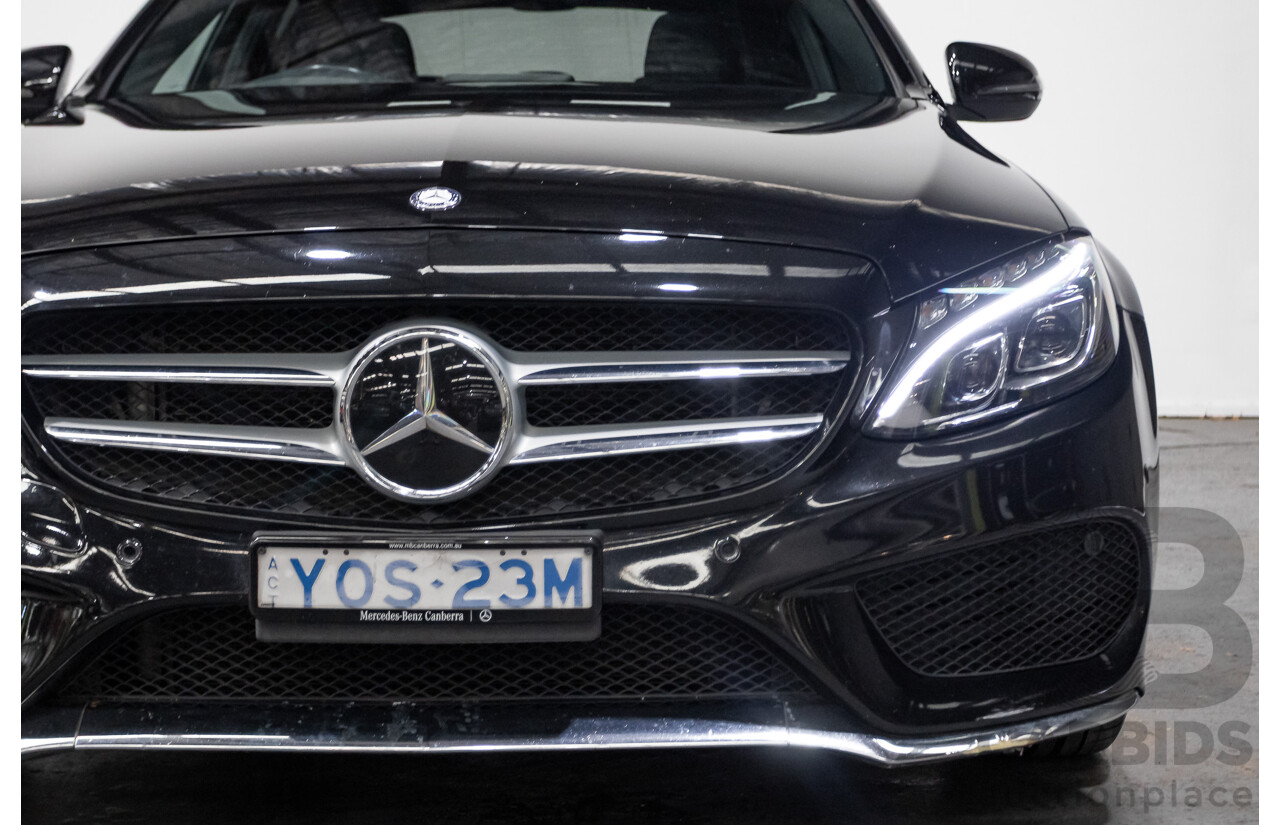 8/2015 Mercedes Benz C250 AMG Line W205 MY16 4d Sedan Obsidian Black Turbo 2.0L