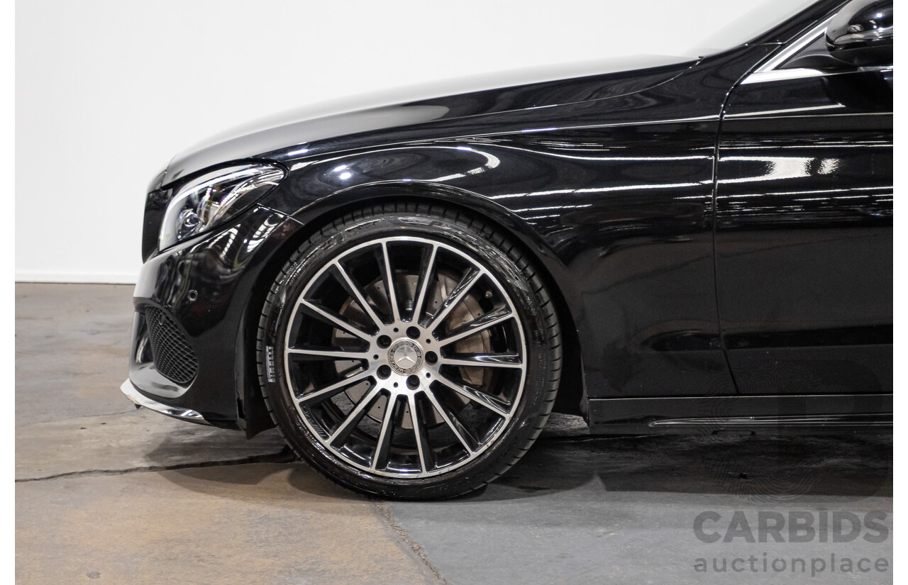 8/2015 Mercedes Benz C250 AMG Line W205 MY16 4d Sedan Obsidian Black Turbo 2.0L