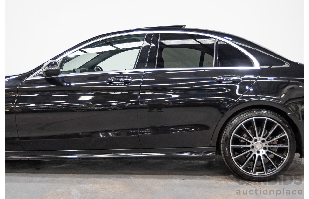 8/2015 Mercedes Benz C250 AMG Line W205 MY16 4d Sedan Obsidian Black Turbo 2.0L