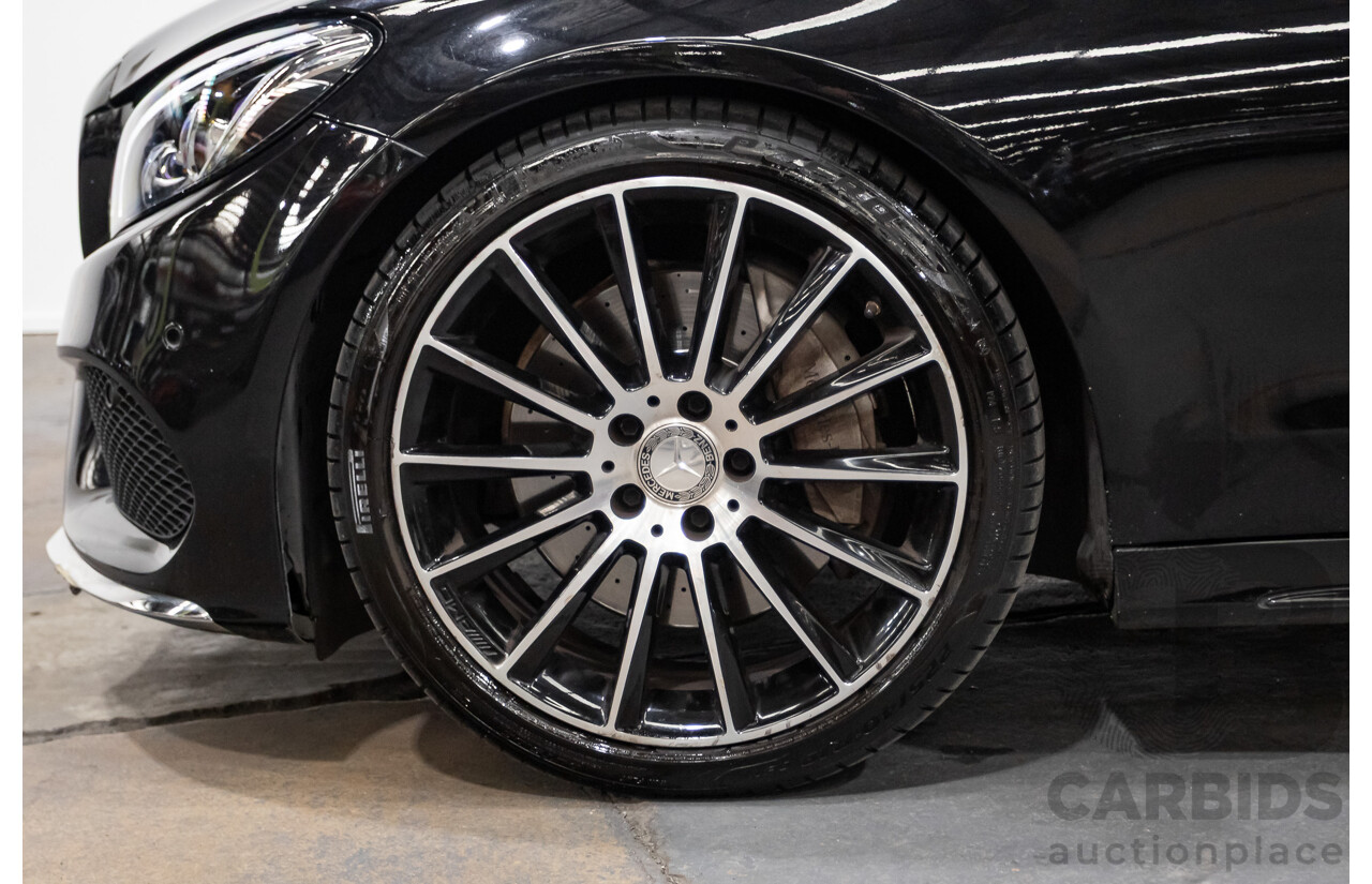 8/2015 Mercedes Benz C250 AMG Line W205 MY16 4d Sedan Obsidian Black Turbo 2.0L