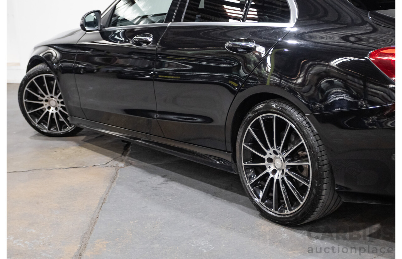 8/2015 Mercedes Benz C250 AMG Line W205 MY16 4d Sedan Obsidian Black Turbo 2.0L