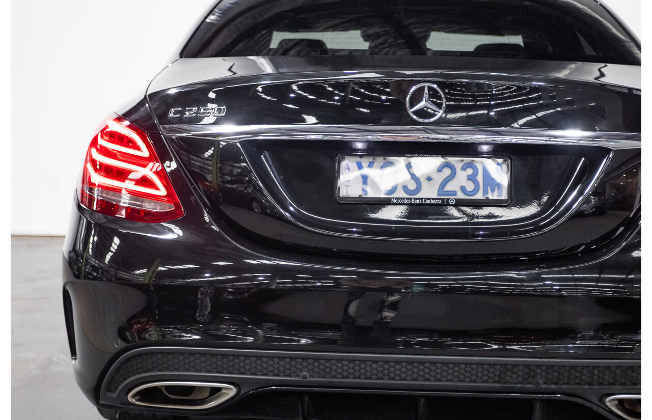8/2015 Mercedes Benz C250 AMG Line W205 MY16 4d Sedan Obsidian Black Turbo 2.0L