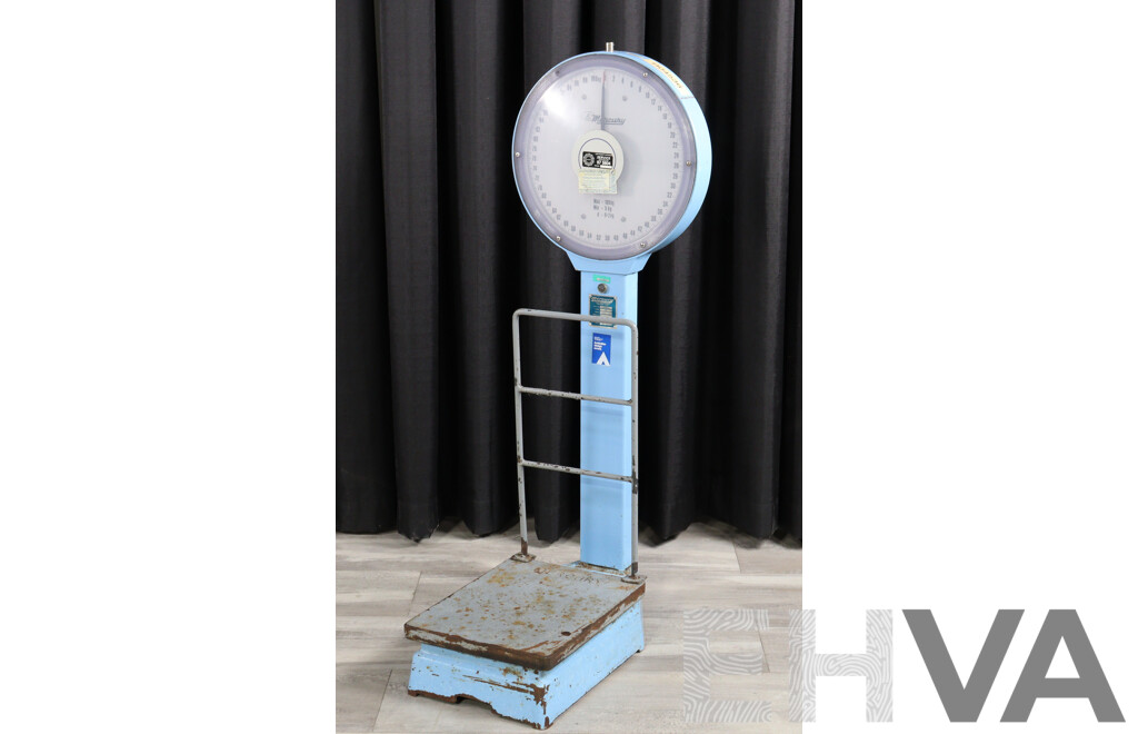 Set of Retro Mercury Floor Luggage Scales