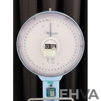 Set of Retro Mercury Floor Luggage Scales