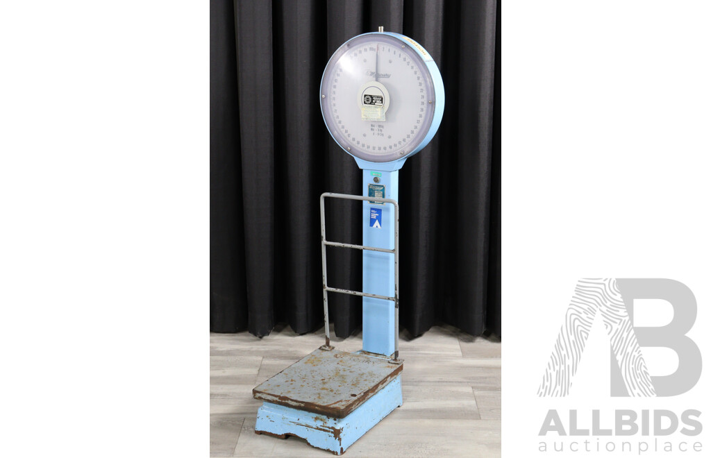 Set of Retro Mercury Floor Luggage Scales