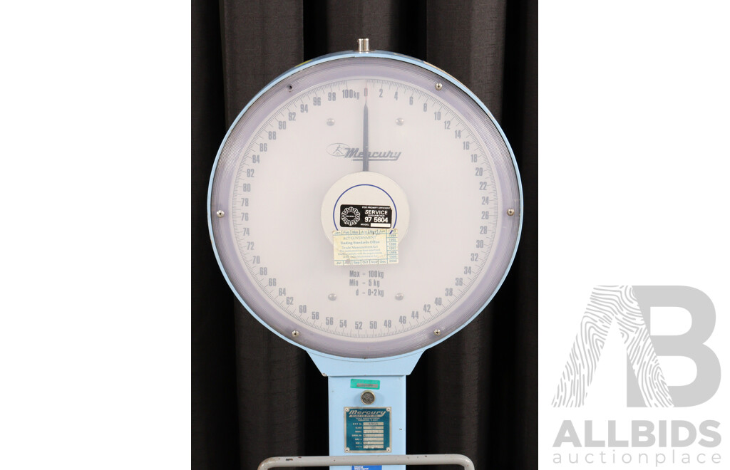 Set of Retro Mercury Floor Luggage Scales