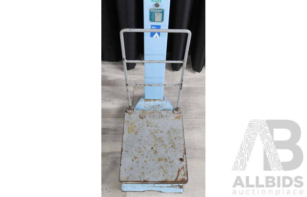 Set of Retro Mercury Floor Luggage Scales