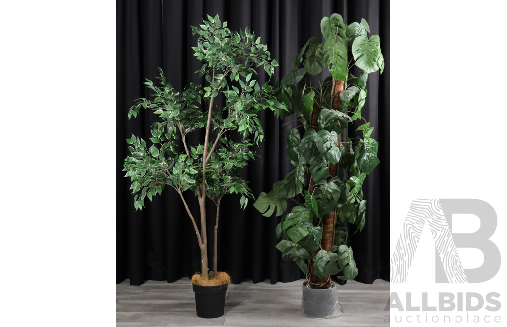 Pair of Faux Indoor Plants