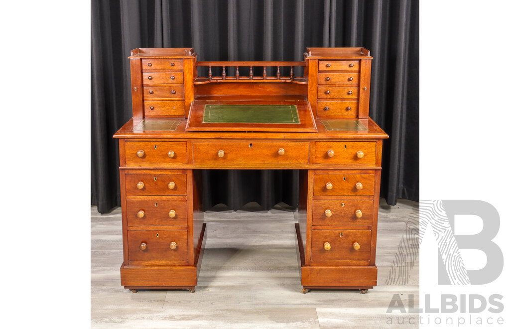 Victorian Walnut Dickens Desk