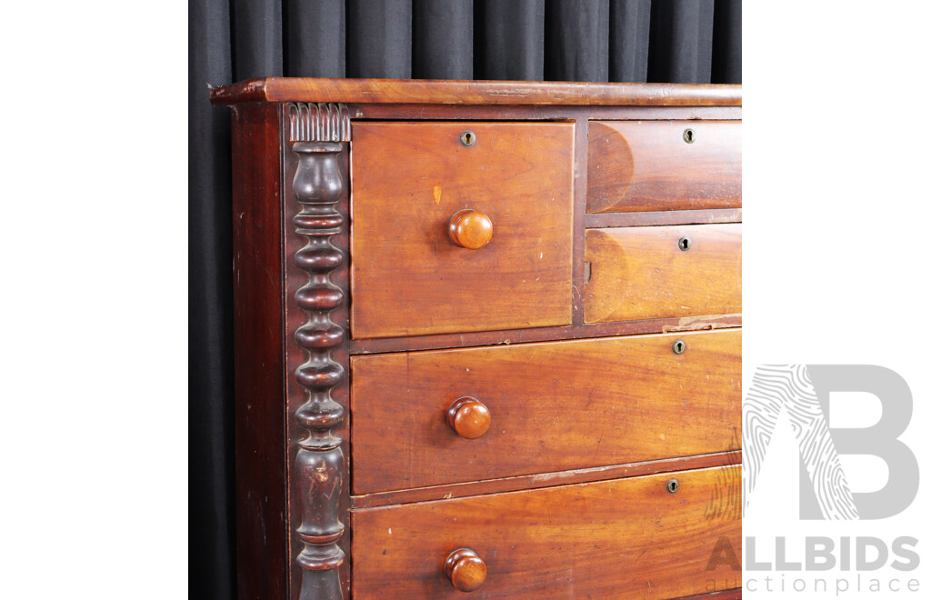Victorian Mahogany Chest of Seven Drawers