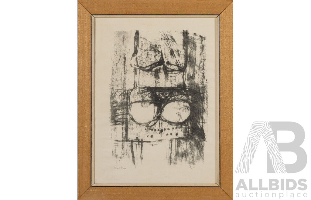 Robert Grieve, (20th Century, Australian, 1924-2006), Untitled - Abstract Image (1968), Editioned & Signed Lithograph, 64 x 50 cm (frame)