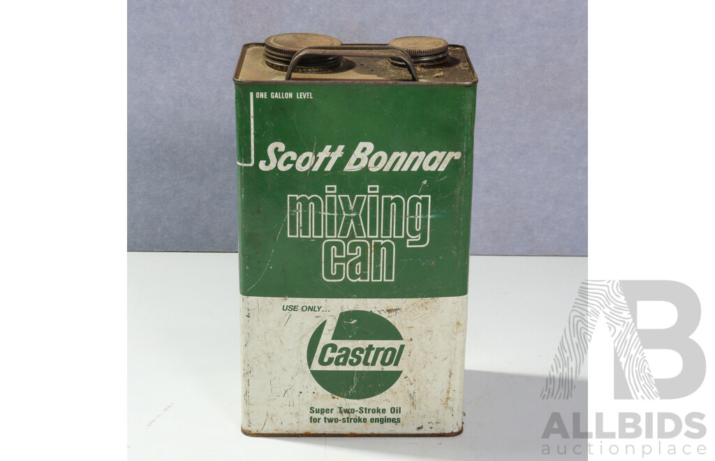 Vintage Scott Bonnar Castrol Mixing Can