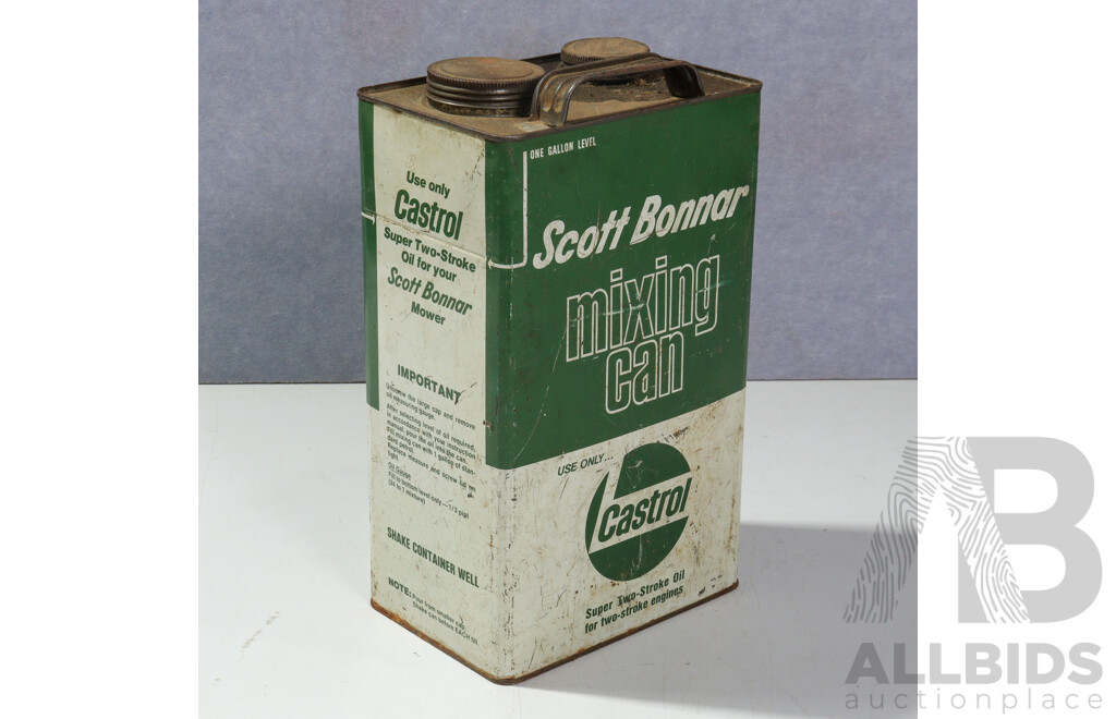 Vintage Scott Bonnar Castrol Mixing Can
