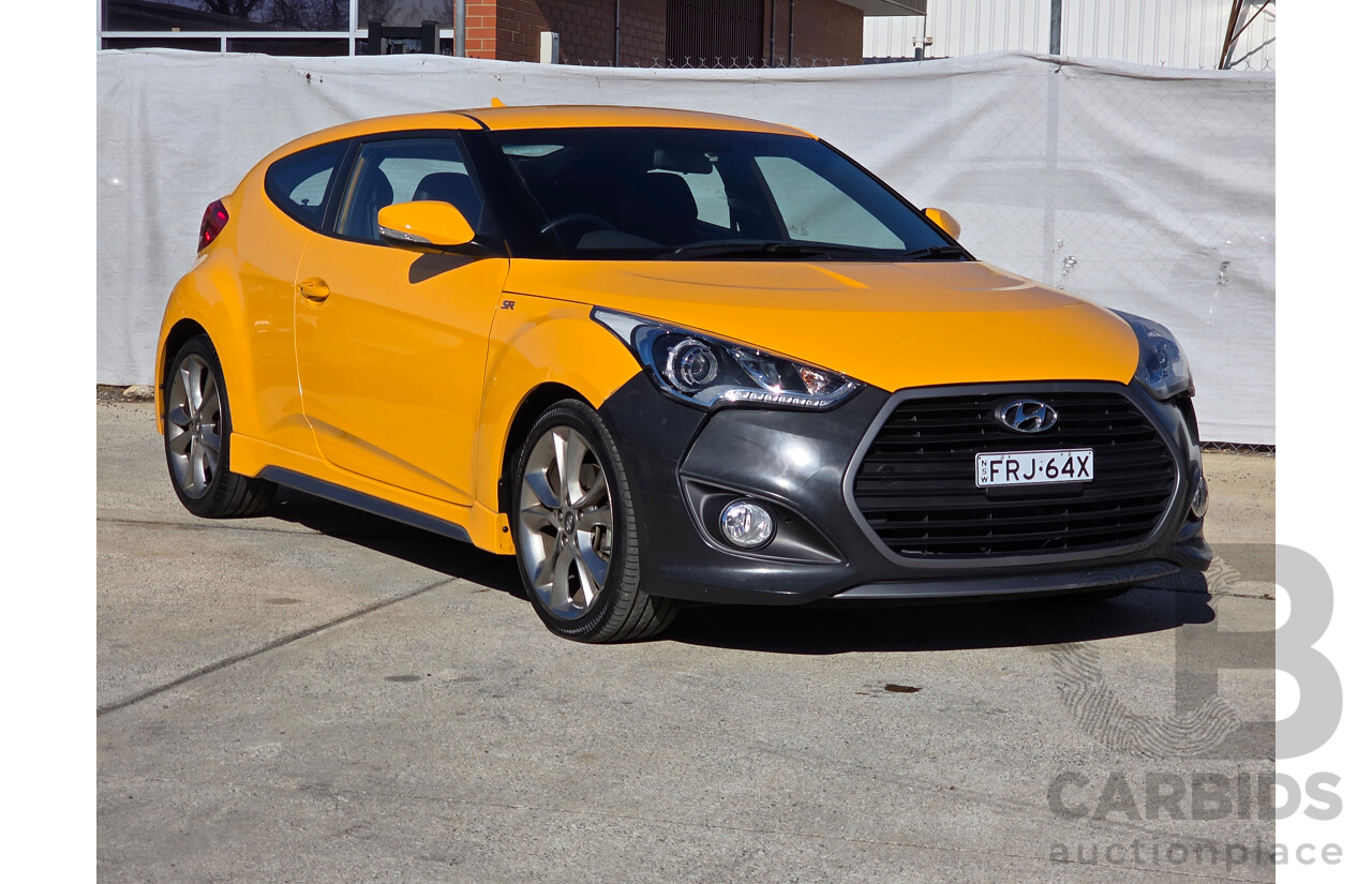 8/2015 Hyundai Veloster SR Turbo FS4 SERIES 2 3d Coupe Yellow Turbo 1.6L