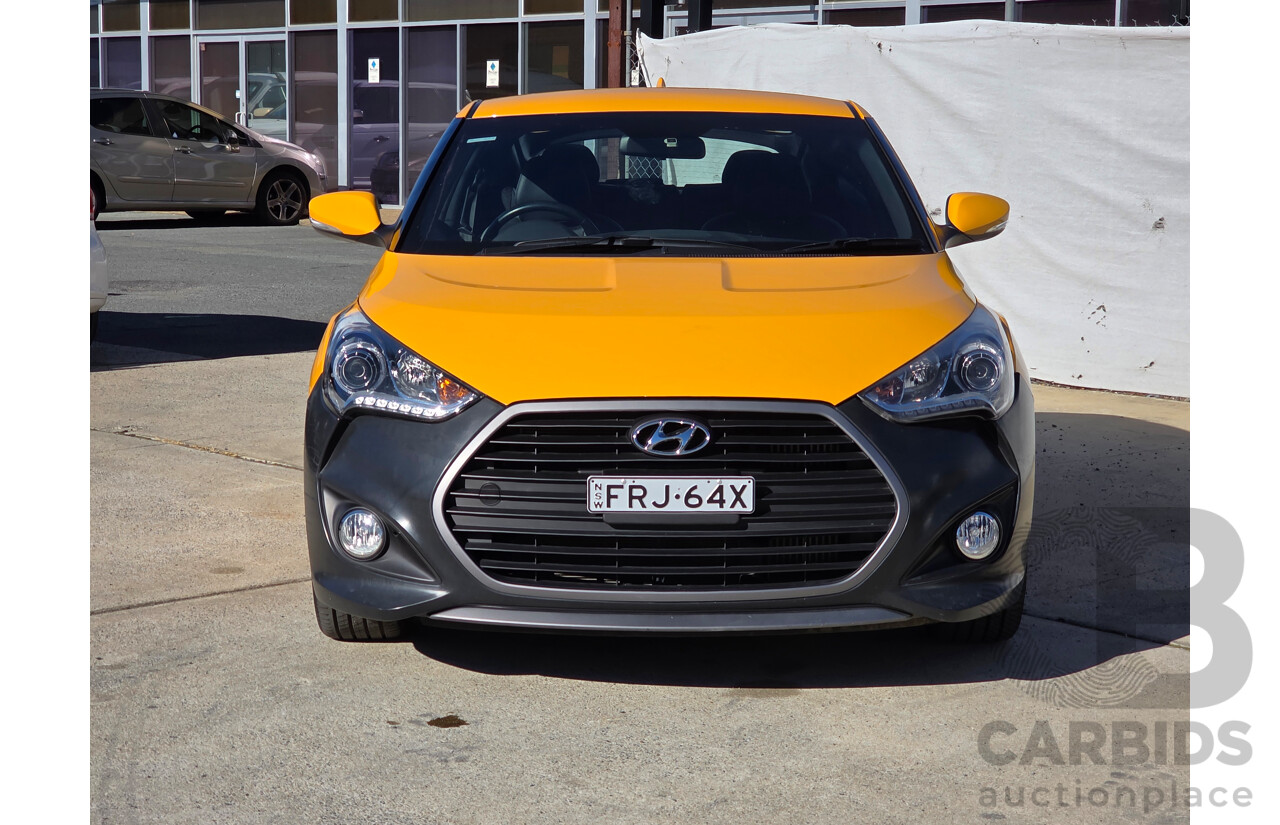 8/2015 Hyundai Veloster SR Turbo FS4 SERIES 2 3d Coupe Yellow Turbo 1.6L