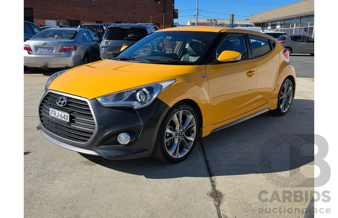 8/2015 Hyundai Veloster SR Turbo FS4 SERIES 2 3d Coupe Yellow Turbo 1.6L