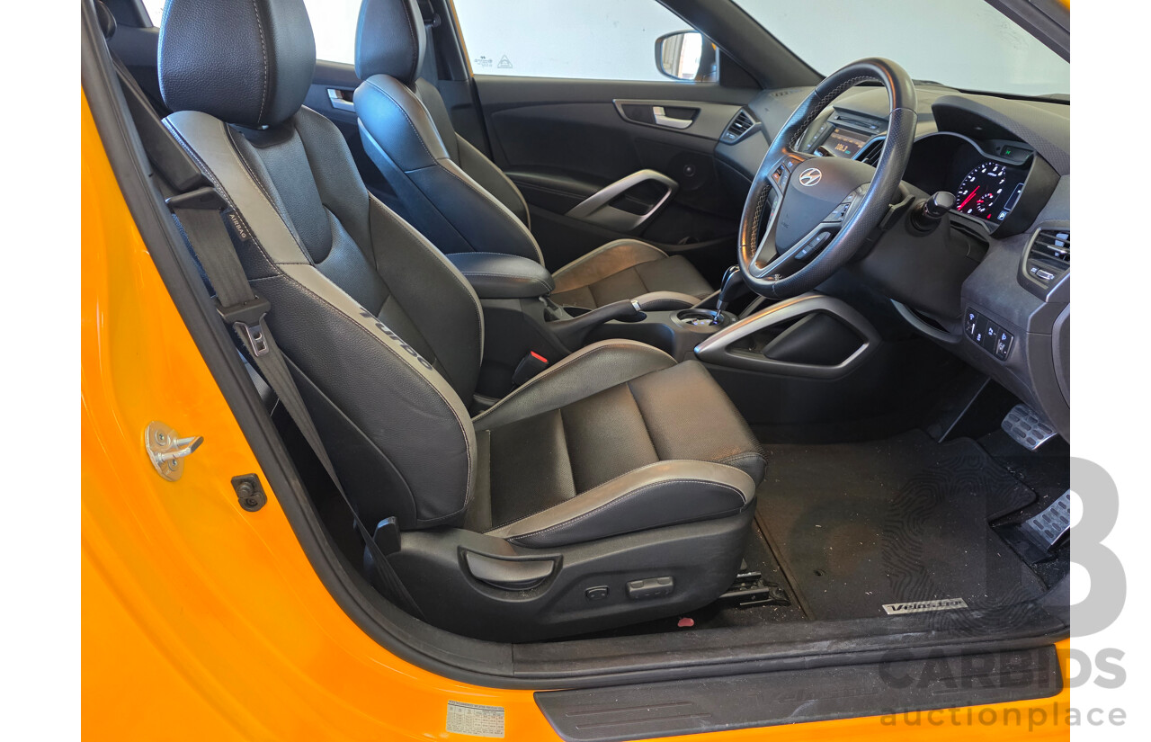 8/2015 Hyundai Veloster SR Turbo FS4 SERIES 2 3d Coupe Yellow Turbo 1.6L