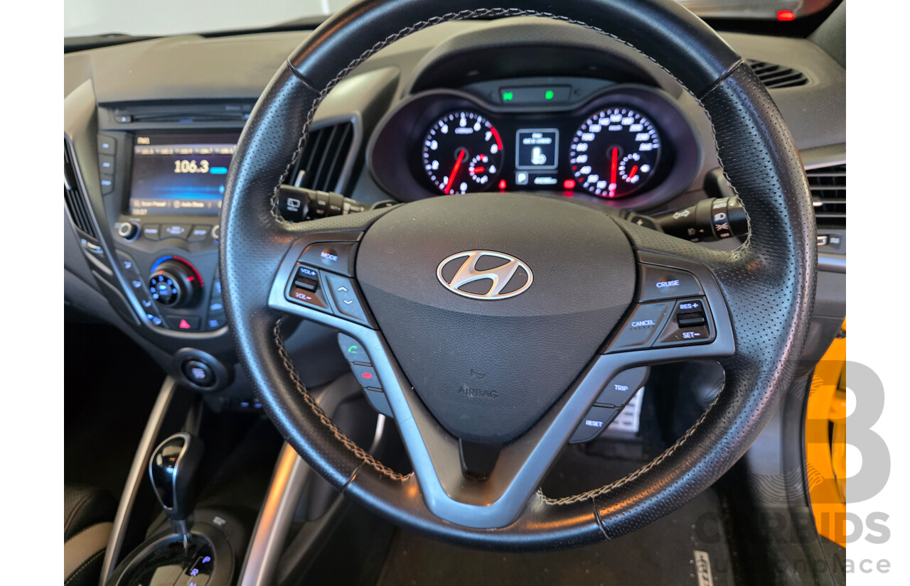 8/2015 Hyundai Veloster SR Turbo FS4 SERIES 2 3d Coupe Yellow Turbo 1.6L