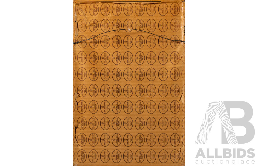 Artist Unknown, (20th Century, Japanese), Pair of Yellow Bellied Birds on Bamboo, Original Vintage Watercolour on Silk Panel, 50 x 34 cm (frame)